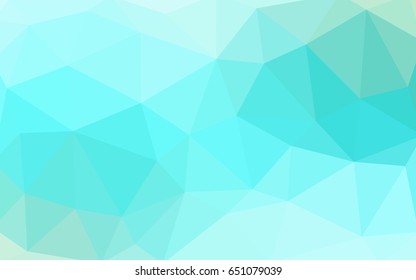Light Green vector Low poly crystal background. Polygon design pattern. Low poly illustration, low polygon background.