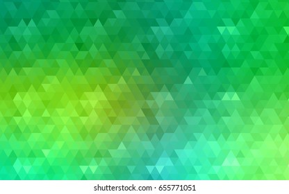 Light Green vector low poly template. A sample with polygonal shapes. The best triangular design for your business.
