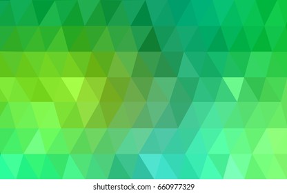 Light Green vector Low poly crystal background. Polygon design pattern. Low poly illustration, low polygon background.
