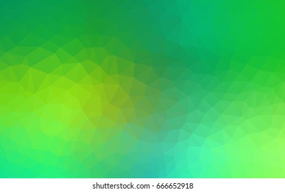 Light Green vector Low poly crystal background. Polygon design pattern. Low poly illustration, low polygon background.