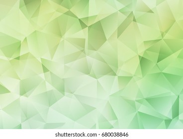 Light Green vector low poly template. Creative geometric illustration in Origami style with gradient. A completely new design for your business.