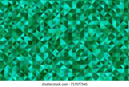 Light Green vector low poly pattern. Shining colored illustration in a brand-new style. The template can be used as a background for cell phones.