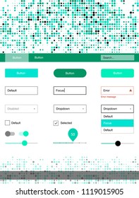 Light Green vector Material Design Kit with dots. Colorful Style guide with circles on abstract background. This sample is for your website.