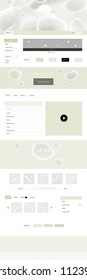 Light Green vector Material Design Kit with liquid shapes. Colorful illustration in abstract memphis style with gradient. This template you can use for websites.