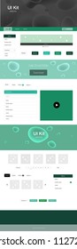 Light Green vector Material Design Kit with liquid shapes. Colorful abstract illustration with gradient lines. This sample is for your landing page.
