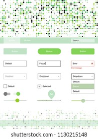 Light Green vector Material Design Kit with dots. Colorful Style guide with circles on abstract background. This sample is for your website.