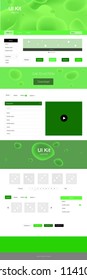 Light Green vector Material Design Kit with liquid shapes. Colorful illustration in abstract memphis style with gradient. This template you can use for landing pages.