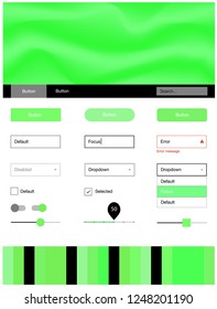Light Green vector Material Design Kit with liquid shapes. Shining curly illustration in marble style with gradient. This template you can use for websites.