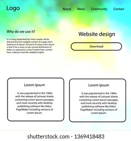 Light Green vector Material Design Kit with stars. Decorative ui kit design in abstract style with colorful sky. This template you can use for websites.