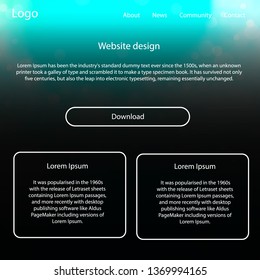 Light Green vector Material Design Kit with stars. Simple Material Design Kit with colorful clouds in header. This sample is for your landing page.