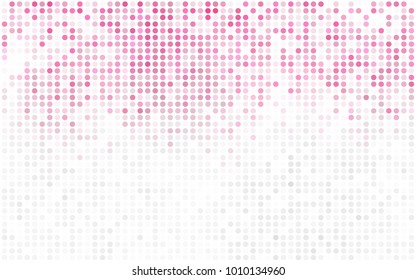 Light Green vector modern geometrical circle abstract background. Dotted texture template. Geometric pattern in halftone style with gradient. 