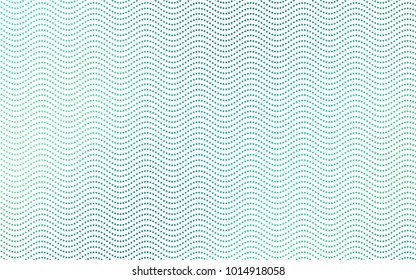 Light Green vector modern geometrical circle abstract background. Dotted texture template. Geometric pattern in halftone style with gradient. 