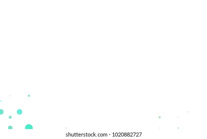 Light Green vector modern geometrical circle abstract background. Dotted texture template. Geometric pattern in halftone style with gradient. 