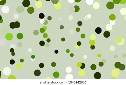 Light Green vector modern geometrical circle abstract background. Dotted texture template. Geometric pattern in halftone style with gradient. 
