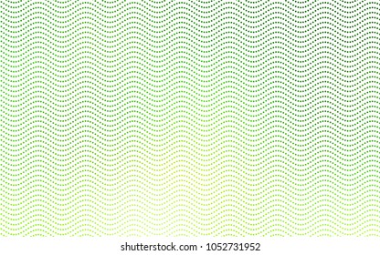 Light Green vector modern geometrical circle abstract background. Dotted texture template. Geometric pattern in halftone style with gradient. 