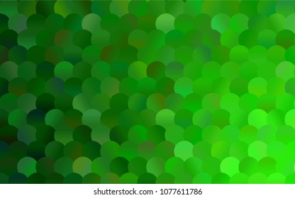 Light Green vector modern geometrical circle abstract background. Dotted texture template. Geometric pattern in halftone style with gradient. 