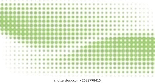 Fondo abstracto geométrico moderno del círculo del Vector verde claro. Estética Plantilla de textura punteada. Patrón geométrico en estilo semitono.