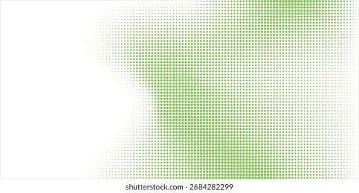 Fondo abstracto geométrico moderno del círculo del Vector verde claro. Plantilla punteada creativa de la textura. Patrón geométrico en estilo semitono con gradiente.Eps 10