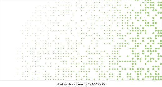 Fondo abstracto geométrico moderno del círculo del Vector verde claro. Plantilla de textura punteada. Patrón geométrico moderno en estilo semitono con gradiente. 