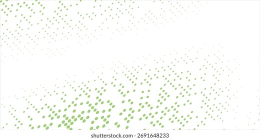 Fondo abstracto geométrico moderno del círculo del Vector verde claro. Plantilla de textura punteada. Patrón geométrico moderno en estilo semitono con gradiente. 