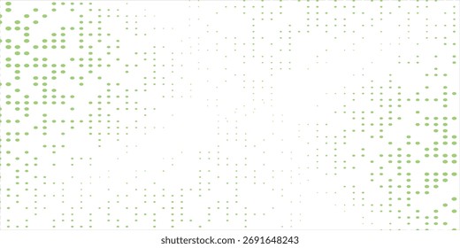 Hellgrüner Vektor moderner geometrischer Kreis abstrakter Hintergrund. Gestrichelte Texturvorlage. Modernes geometrisches Muster im Halbtonstil mit Farbverlauf. 