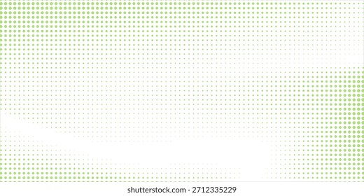 Fondo abstracto geométrico moderno del círculo del Vector verde claro. Plantilla de textura punteada moderna. Patrón geométrico estético en estilo semitono con gradiente