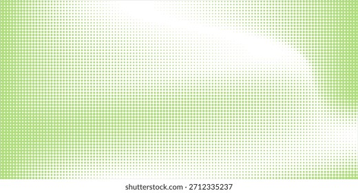 Fondo abstracto geométrico moderno del círculo del Vector verde claro. Plantilla de textura punteada moderna. Patrón geométrico estético en estilo semitono con gradiente