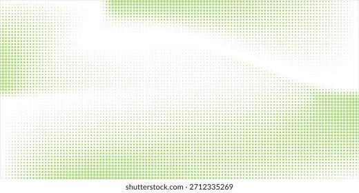 Fondo abstracto geométrico moderno del círculo del Vector verde claro. Plantilla de textura punteada moderna. Patrón geométrico estético en estilo semitono con gradiente
