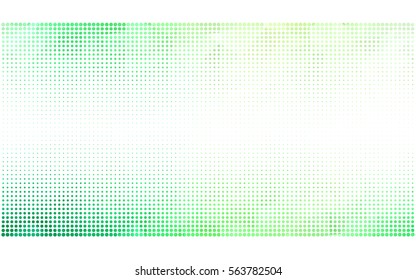 Light Green vector modern geometrical circle abstract background. Dotted texture, seamless template. Geometric pattern in halftone style with gradient. 