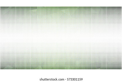 Light Green vector modern geometrical circle abstract background. Dotted texture template. Geometric pattern in halftone style with gradient. 