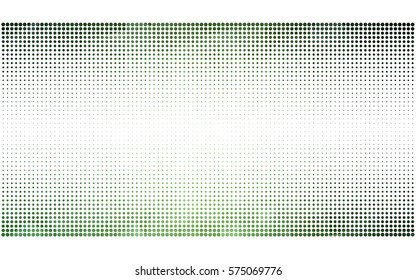Light Green vector modern geometrical circle abstract background. Dotted texture template. Geometric pattern in halftone style with gradient. 