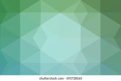 Light Green vector modern geometrical abstract background. Texture, new background. Geometric background in Origami style with gradient. 