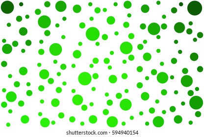 Light Green vector modern geometrical circle abstract background. Dotted texture template. Geometric pattern in halftone style with gradient. 