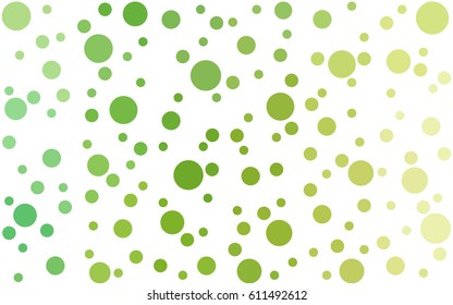 Light Green vector modern geometrical circle abstract background. Dotted texture template. Geometric pattern in halftone style with gradient. 