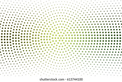 Light Green vector modern geometrical circle abstract background. Dotted texture template. Geometric pattern in halftone style with gradient. 