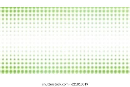 Light Green vector modern geometrical circle abstract background. Dotted texture template. Geometric pattern in halftone style with gradient. 