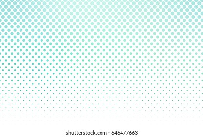 Light Green vector modern geometrical circle abstract background. Dotted texture template. Geometric pattern in halftone style with gradient. 