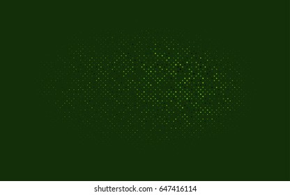 Light Green vector modern geometrical circle abstract background. Dotted texture template. Geometric pattern in halftone style with gradient. 