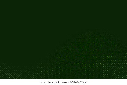 Light Green vector modern geometrical circle abstract background. Dotted texture template. Geometric pattern in halftone style with gradient. 