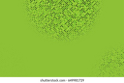 Light Green vector modern geometrical circle abstract background. Dotted texture template. Geometric pattern in halftone style with gradient. 