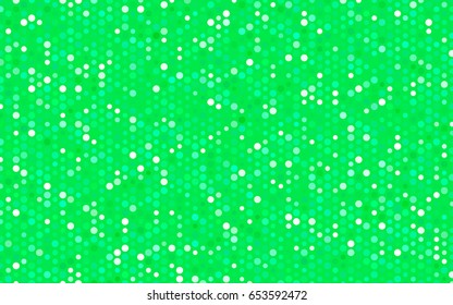 Light Green vector modern geometrical circle abstract background. Dotted texture template. Geometric pattern in halftone style with gradient. 