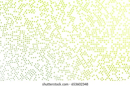 Light Green vector modern geometrical circle abstract background. Dotted texture template. Geometric pattern in halftone style with gradient. 