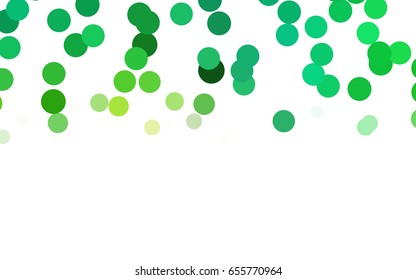 Light Green vector modern geometrical circle abstract background. Dotted texture template. Geometric pattern in halftone style with gradient. 