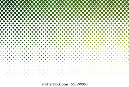 Light Green vector modern geometrical circle abstract background. Dotted texture template. Geometric pattern in halftone style with gradient. 