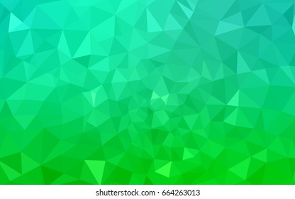 Light Green vector modern geometrical abstract background. Texture, new background. Geometric background in Origami style with gradient. 