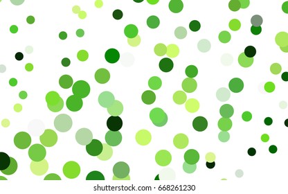 Light Green vector modern geometrical circle abstract background. Dotted texture template. Geometric pattern in halftone style with gradient. 