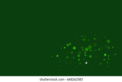 Light Green vector modern geometrical circle abstract background. Dotted texture template. Geometric pattern in halftone style with gradient. 