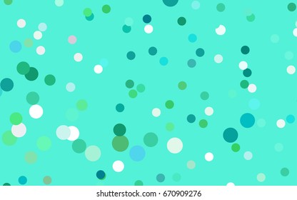 Light Green vector modern geometrical circle abstract background. Dotted texture template. Geometric pattern in halftone style with gradient. 