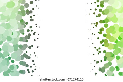 Light Green vector modern geometrical circle abstract background. Dotted texture template. Geometric pattern in halftone style with gradient. 