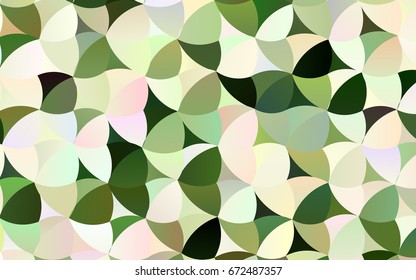 Light Green vector modern geometrical circle abstract background. Dotted texture template. Geometric pattern in halftone style with gradient. 